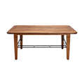 Titel: "Moderne Houten Salontafel met Metaal Onderstel"