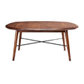 Eettafel van hout met ovale vorm en donkere poten